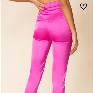 Hot Pink Satin Pants